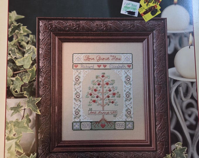 Elizabeths Designs Love Grows Here Cross Stitch Pattern. FREE SHIPPING. Used Condition