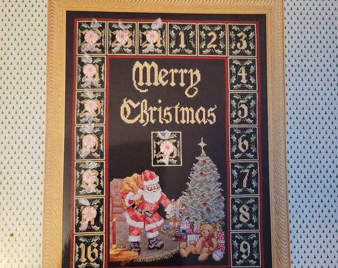 Vintage Cross My Heart Santas Advent Calendar Cross Stitch Pattern