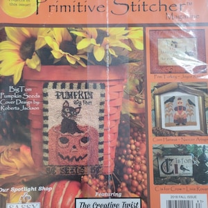 2018 Fall Issue Punch Needle and Primitive Stitcher Magazine.  Free Shipping. Unopened Condition