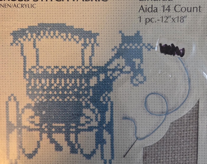 Charles Craft Linaida Aida Cloth 14 ct 12"x18". FREE SHIPPING.