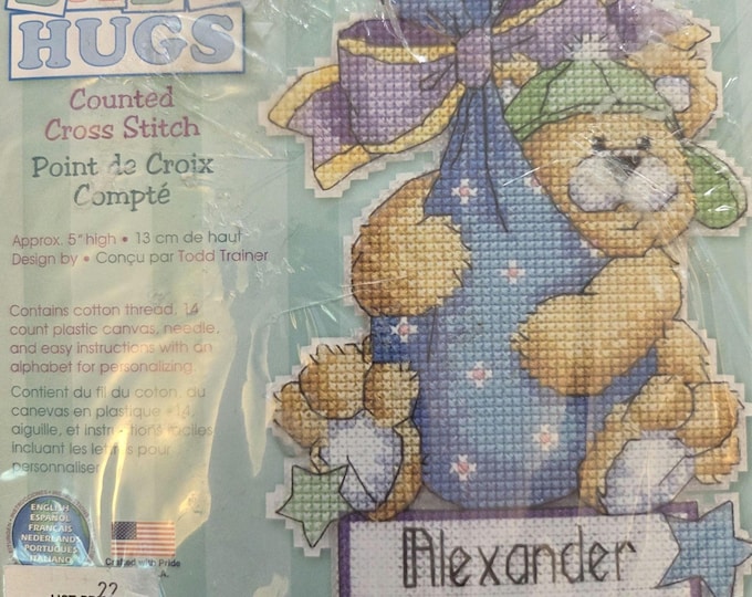 Dimensions Baby Hugs Plastic Canvas Counted Cross Stitch Kit. FREE SHIPPING. Older Condition.