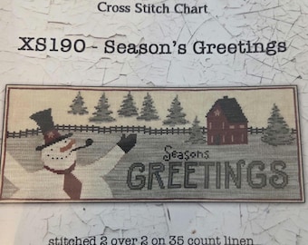 Teresa Kogut Seasons Greetings Cross Stitch Pattern. Free Shipping. Good Condition.
