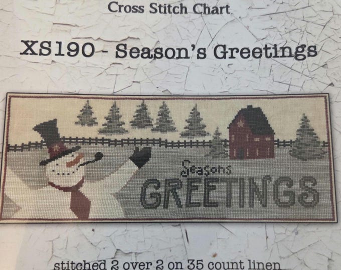 Teresa Kogut Seasons Greetings Cross Stitch Pattern. Free Shipping. Good Condition.