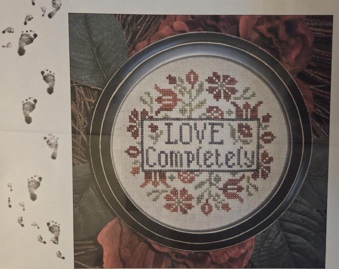 My Big Toe Love Completely Cross Stitch Pattern. Free SHIPPING. Preowned Condition.