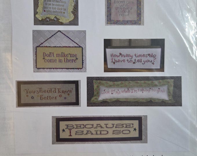 Forever In My Heart Mommyisms Cross Stitch Pattern. FREE SHIPPING. Used Condition