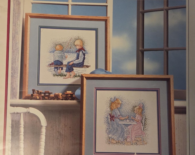 Color Charts Childs Play Cross Stitch Pattern. FREE SHIPPING. Used Condition.