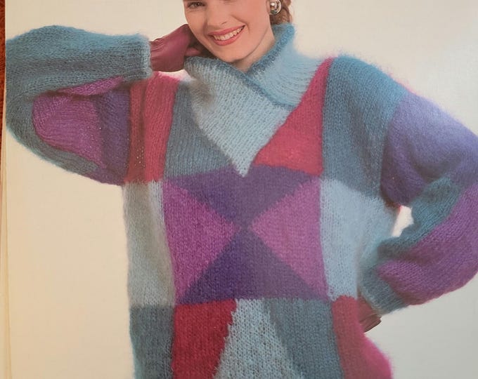 Ironstone Patchwork Pullover Knit Pattern Style 658. Free Shipping. Vintage Condition.