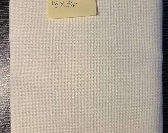 Aida Cloth 18ct 18"x36" off white. FREE SHIPPING.