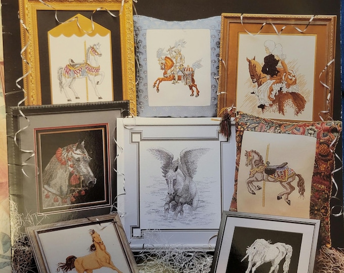Cross My Heart Fantasy Horses Cross Stitch Pattern. FREE SHIPPING.