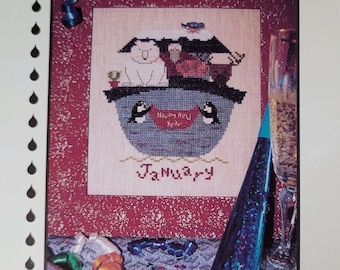 Threadbear Creations Water, Water, Noahs Ark of the Month Series Cross Stitch Pattern. FREE Shipping. Good Condition.