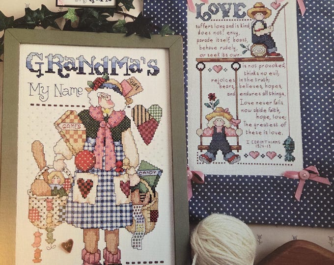 Jeremiah Junction Grandma's Game Cross Stitch Pattern. FREE SHIPPING. Used Condition.