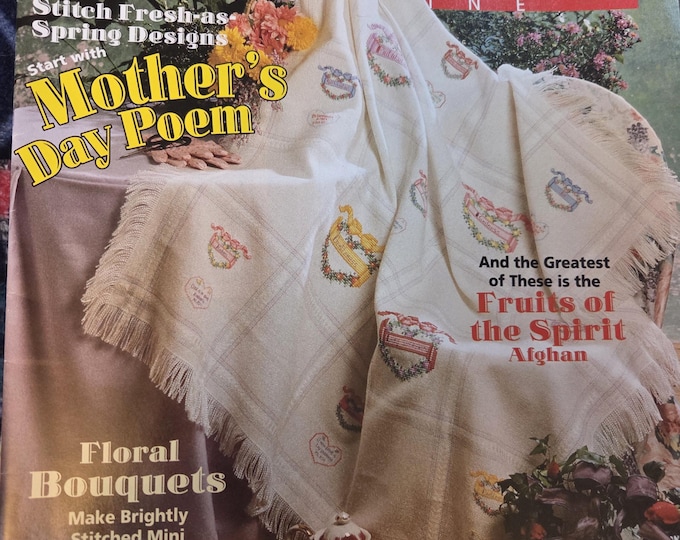 Cross Stitch Magazine Apr/May 1995. FREE SHIPPING. Older Condition.