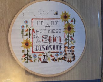 Leisure Arts Spicy Disaster Counted Cross Stitch Kit. FREE SHIPPING. New Condition