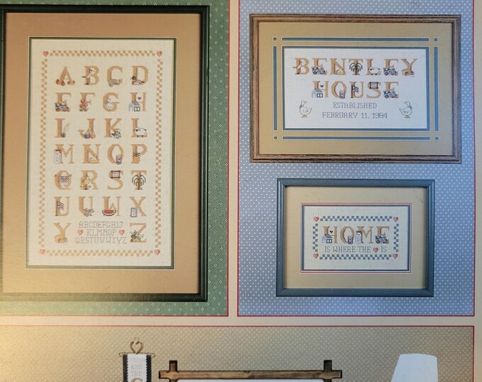 Leisure Arts Country Alphabet Cross Stitch Pattern. Free SHIPPING. Older Condition.