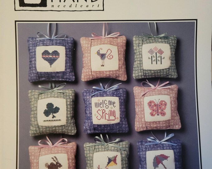 Heart in Hand Spring Tiny Trimmings Cross Stitch Pattern. FREE SHIPPING. Used Condition.