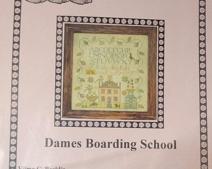 Examplar Dames Boarding School Cross Stitch Pattern. FREE SHIPPING. Good Condition.