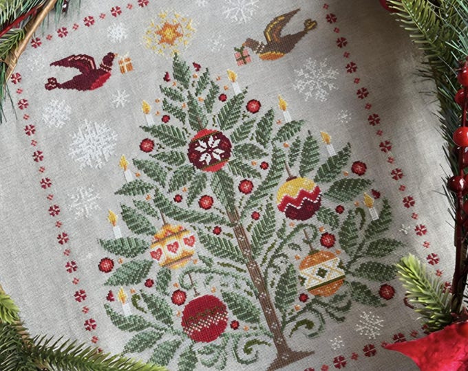 Oh Christmas Tree Counted Cross Stitch Kit. FREE SHIPPING. New Condition.