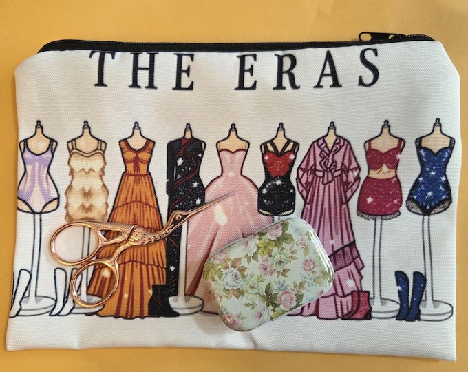 6x8 Eras Project Bag Stork Scissors and Needle Tin Included . New Condition. Free Shipping.