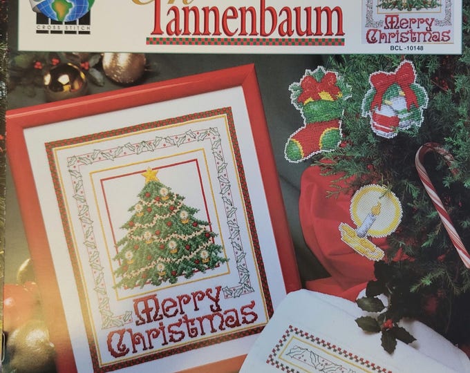Oh Tannenbaum Cross Stitch Pattern. FREE SHIPPING.