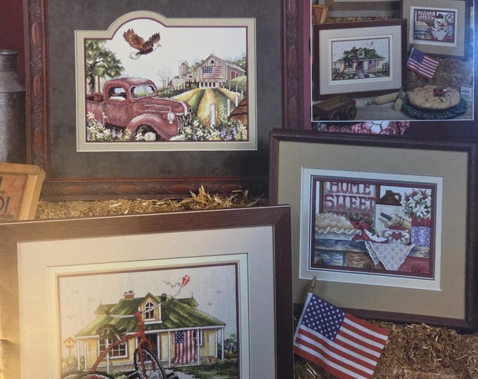 Stoney Creek Heart of America Cross Stitch Pattern. Free SHIPPING. Used Condition.