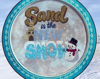 PREORDER Barefoot Needleart Sand is the New Snow Cross Stitch Pattern. Needlework Marketplace Excl Avail After Aug 25. New.  Free Shipping.