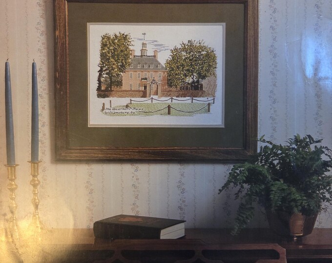 Ronnie Rowe Designs The Governors Palace Williamsburg VA Stitch Pattern. FREE SHIPPING. Used Condition.