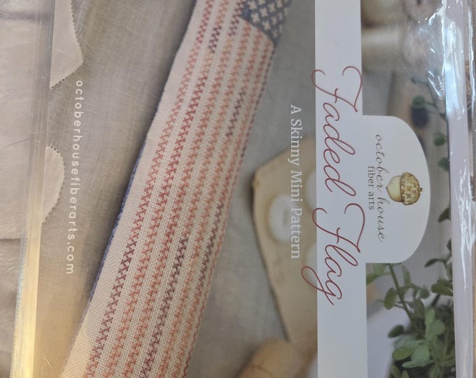 October House Faded Flag Stitch Pattern. FREE SHIPPING. Good Condition