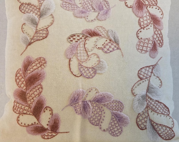 Crewel Work Co Tumbling Feathers Crewel Embroidery Kit. FREE SHIPPING. Estate Sale Preowned Good Condition.