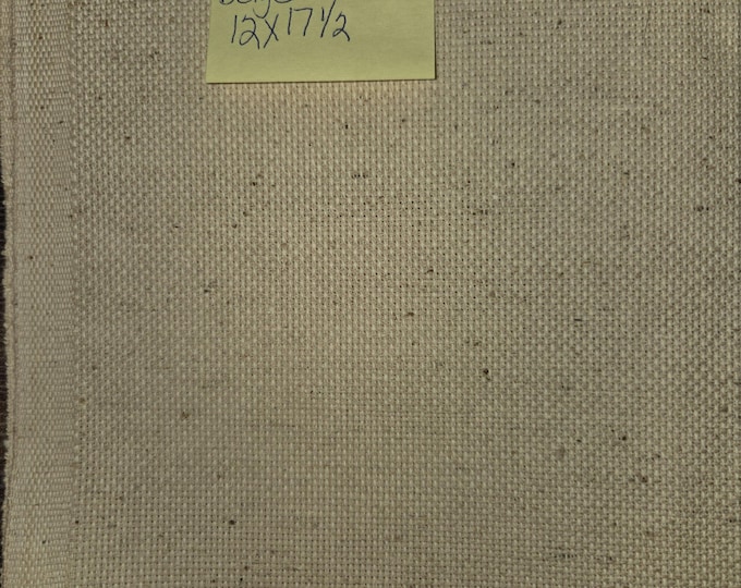 Aida Cloth 18ct 12"x17.5" beige FREE SHIPPING.