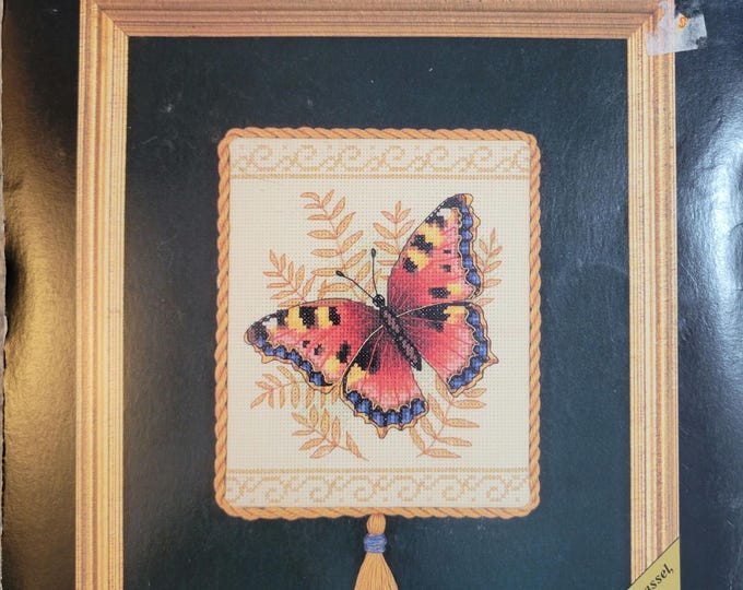 Dimensions Gold Nuggets Graceful Butterfly Cross Stitch Kit. FREE SHIPPING. Older Condition.