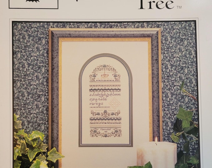 The Sweetheart Tree Forget Me Not Sampler Cross Stitch Pattern - FREE SHIPPING. Good Condition. Includes Embellishment.