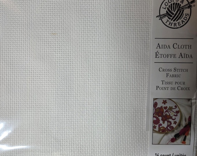 16ct 15"x18" white aida cloth. FREE SHIPPING.