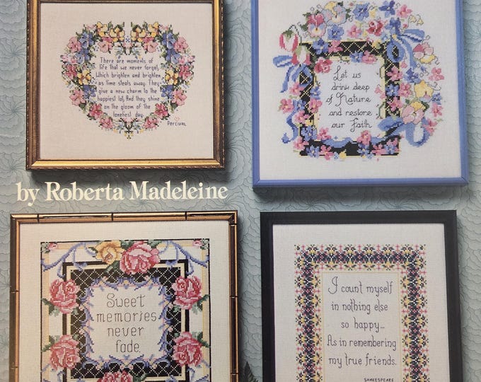 American School of Needlework Sentiments Cross Stitch Pattern. Free Shipping. Used Condition.