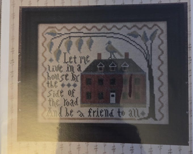 La-D-Da Big Red House Cross Stitch Pattern. FREE SHIPPING. Good Condition.