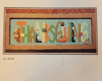 Nessy Lynn's Thanksgiving Cross Stitch Pattern. Free Shipping. Used Condition.