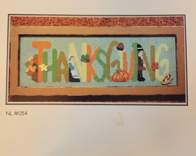 Nessy Lynn's Thanksgiving Cross Stitch Pattern. Free Shipping. Used Condition.