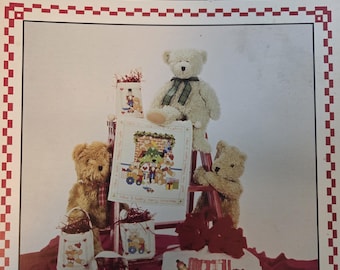 Sugarplum Express Beary Merry Christmas Cross Stitch Pattern. FREE SHIPPING. Used Condition.