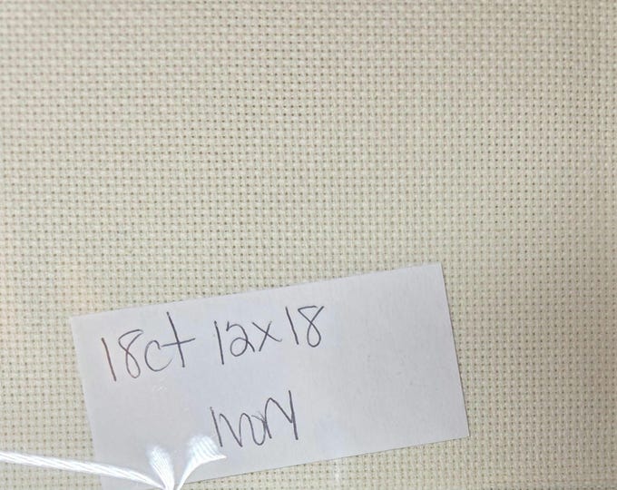 18ct 12"x18" Ivory Aida Cloth. Preowned and Repackaged. FREE SHIPPING.