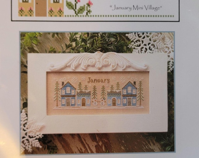 Country Cottage Needleworks January Monthly Mini Village Cross Stitch Pattern. FREE Shipping. Good Condition.