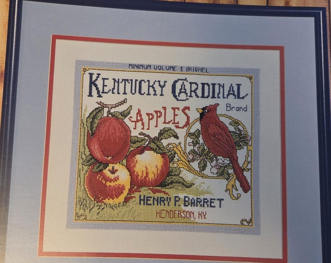 Kappie Antique Box Labels Cross Stitch Pattern. FREE SHIPPING. Used Condition.