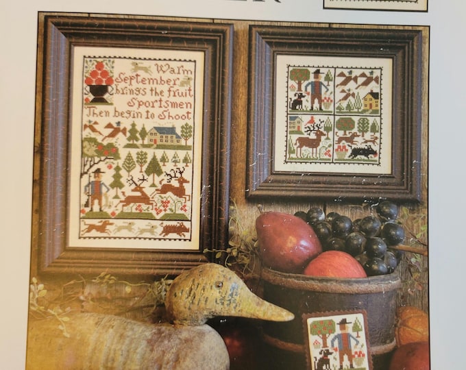 Prairie Schooler September Cross Stitch Pattern. FREE SHIPPING. Good Condition.