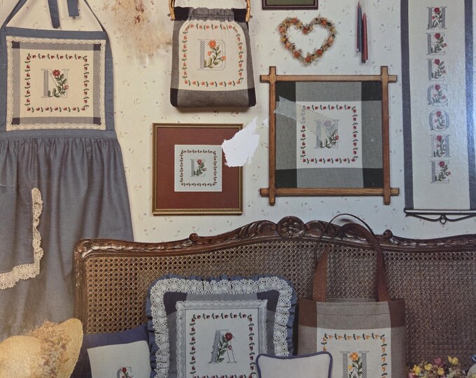 Canterbury Designs Trellis Alphabet Cross Stitch Pattern. FREE SHIPPING. Used Condition.