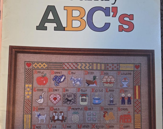 Gloria & Pat Country ABCs Cross Stitch Pattern. FREE SHIPPING. Used Condition.