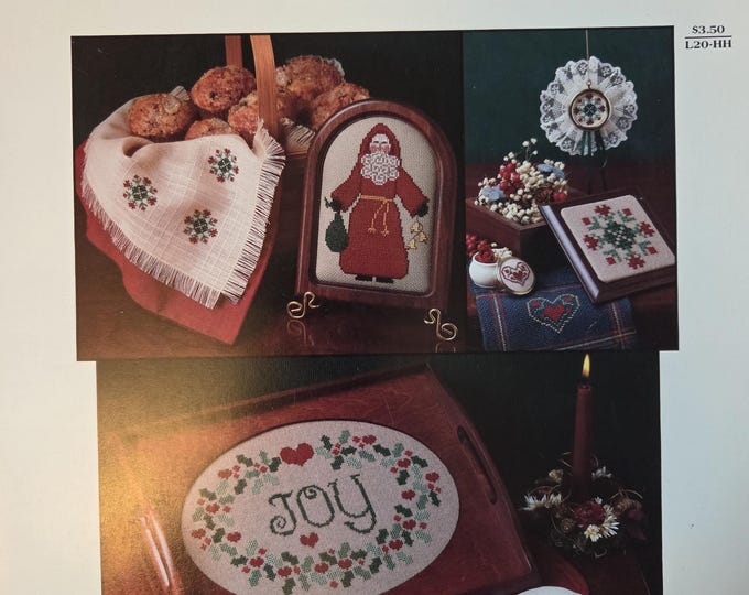 The Needl Love Company Hearts & Holly Cross Stitch Pattern. Free SHIPPING. Used Condition.