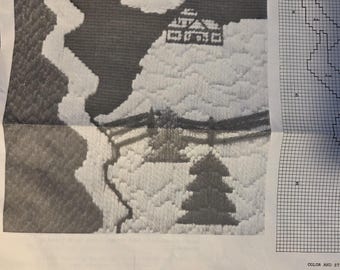 Chris Adams Cottage and Mountain View 6x8 Needlepoint Kit. FREE SHIPPING. Good Condition.