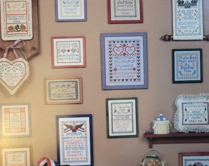 Vintage Canterbury Designs Tiny Treasures Quick and Easy Samplers Cross Stitch Pattern. FREE SHIPPING.