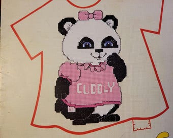 Vintage Gloria & Pat Precious Moments Shirttales Cross Stitch Pattern. FREE SHIPPING.