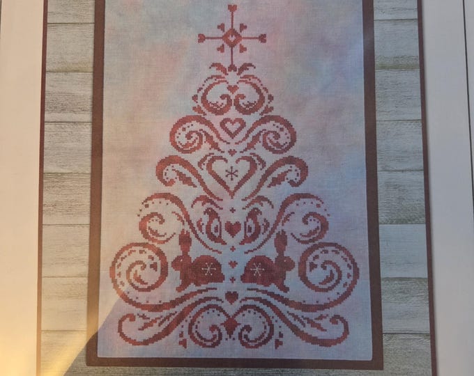 Lisa Berberette Scandinavian Christmas Tree Cross Stitch Pattern. FREE SHIPPING. Good Condition