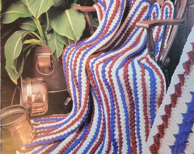 Annie's Attic Crochet Warm & Wonderful Mile A Minute Afghans. FREE SHIPPING. Used Condition.