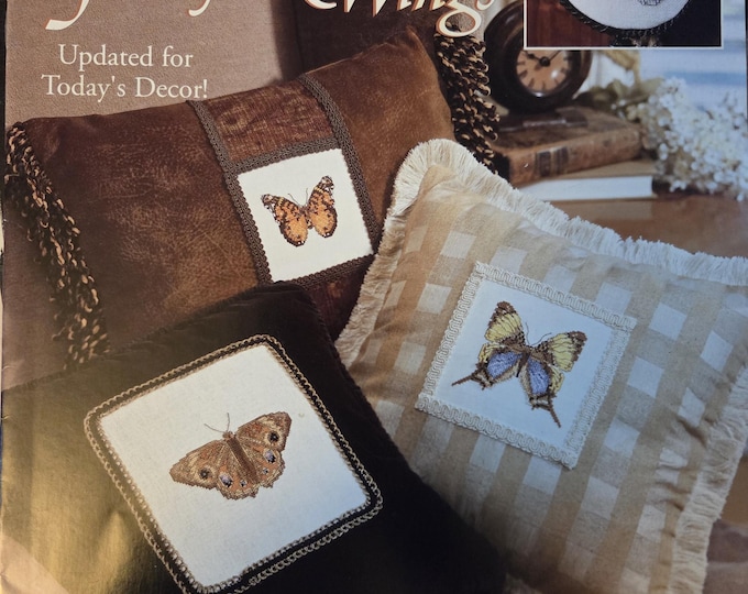 Leisure Arts On Graceful Wings Cross Stitch Pattern. Free SHIPPING. Used Condition.